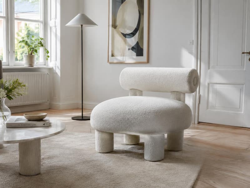 Jarvis Bouclé Tube Chair