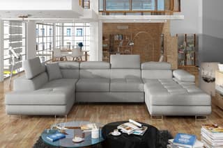 Netherby U shape corner sofa bed with storage