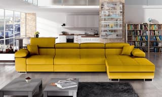 Hollingwood Long Corner Sofa Bed with Storage O68 – right-hand corner layout