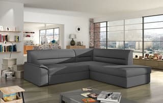 Zanetta Convertible Couch with Storage S29 Eco Leather – right-hand corner layout