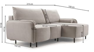 Dunbarrow Corner Sofa Bed with Storage GR125 (Right Corner Only) – image 4