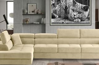 Orrino Long Corner Sofa Bed with Storage M04 – close-up detail