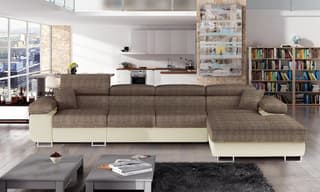 Hollingwood Long Corner Sofa Bed with Storage B03/S33 – right-hand corner layout