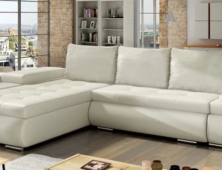 Jessamine Corner Sofa Bed with Storage Eco Leather S33 – photo 4
