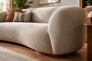 Linmore Three Seater Sofa in As shown – close-up detail