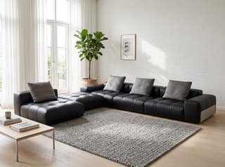 Deverill Curved Corner Sofa in As shown – shown in a room setting