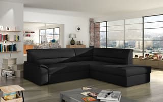 Zanetta Convertible Couch with Storage S11 Eco Leather – right-hand corner layout