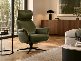 Brockhall Green Leather Swivel