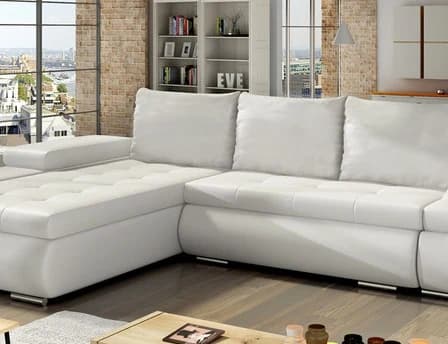 Jessamine Corner Sofa Bed with Storage Eco Leather S17 – photo 4