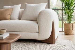Pemberley Bouclé Sofa in As shown – close-up detail