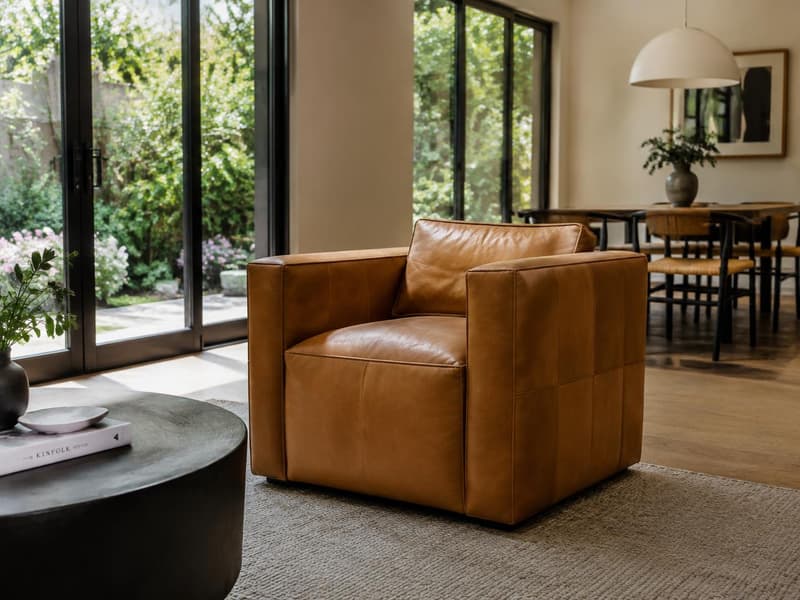 Eskdale Block Leather Chair