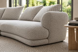Belmere Curved Corner Sofa in As shown – close-up detail