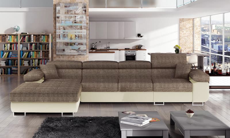 Hollingwood Long Corner Sofa Bed with Storage B03/S33