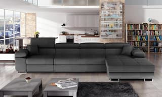 Hollingwood Long Corner Sofa Bed with Storage i96 – right-hand corner layout