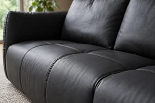 Oakmere Leather-Look Sofa in As shown – close-up detail