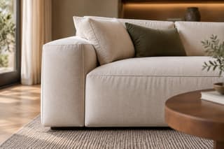 Welbourne Curved Sofa in As shown – close-up detail