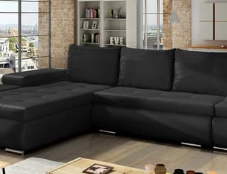 Jessamine Corner Sofa Bed with Storage Eco Leather S11 – close-up detail