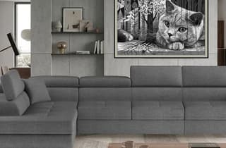 Orrino Long Corner Sofa Bed with Storage S21 – close-up detail