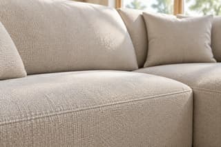 Uppingham Curved Sofa in As shown – close-up detail