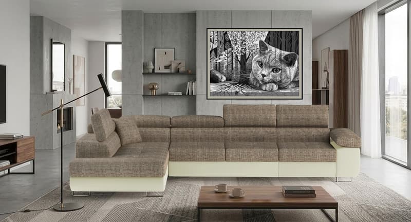 Orrino Long Corner Sofa Bed with Storage B03/S33