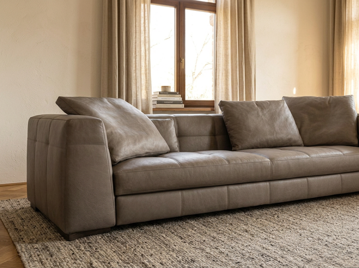 Ashcombe Leather-Look Sofa – photo 2