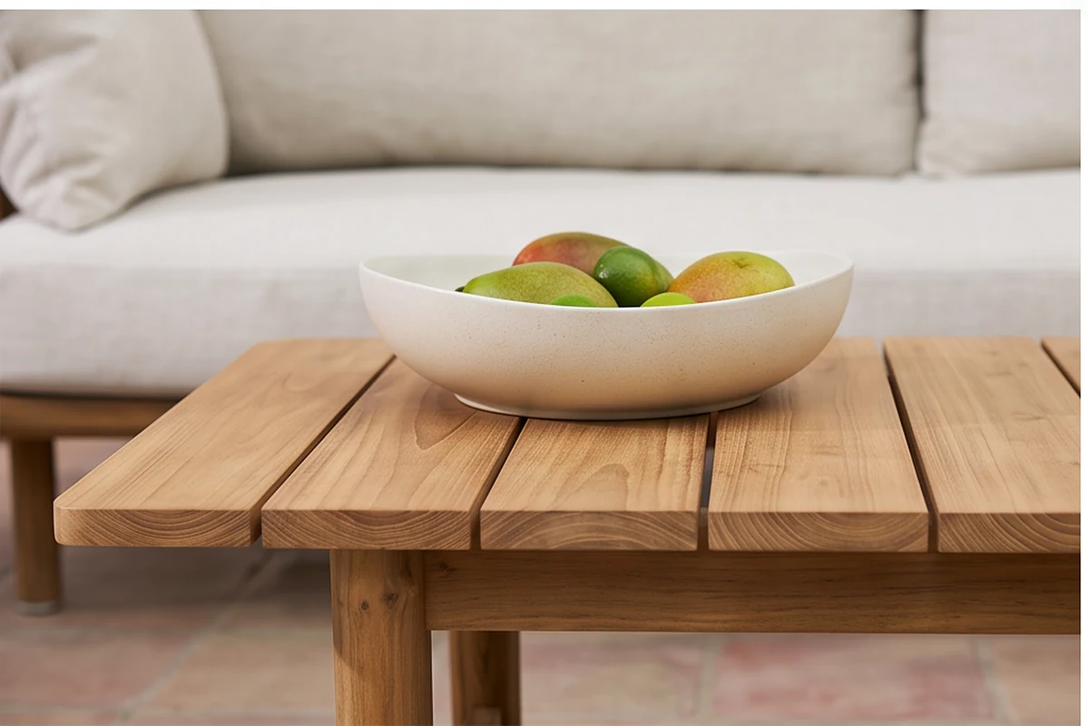 Tewkesbury Teak Garden Furniture Set – close-up detail