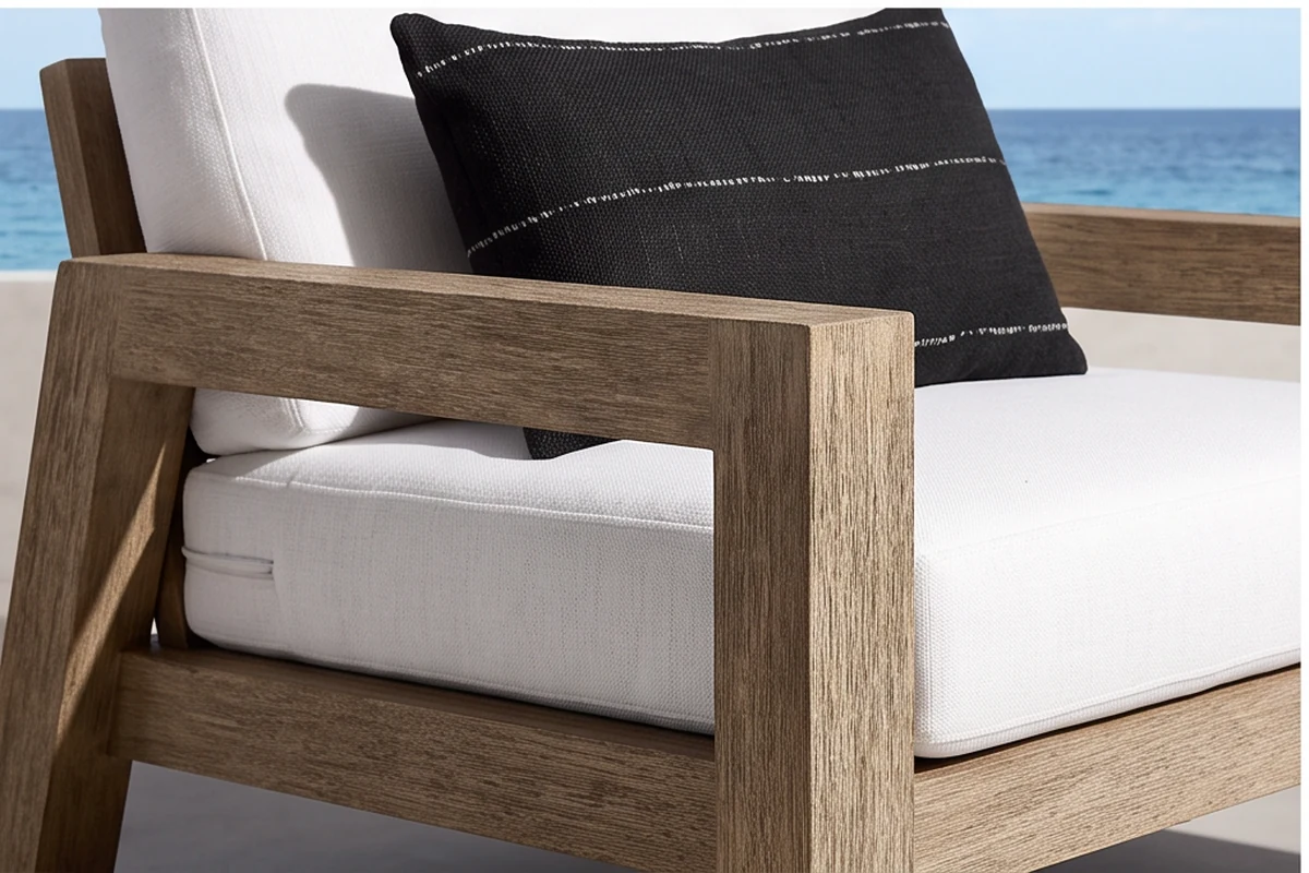 Tiverton Teak Garden Furniture Set – close-up detail