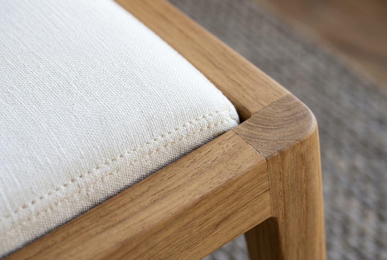 Tresco Teak Garden Furniture Set – close-up detail