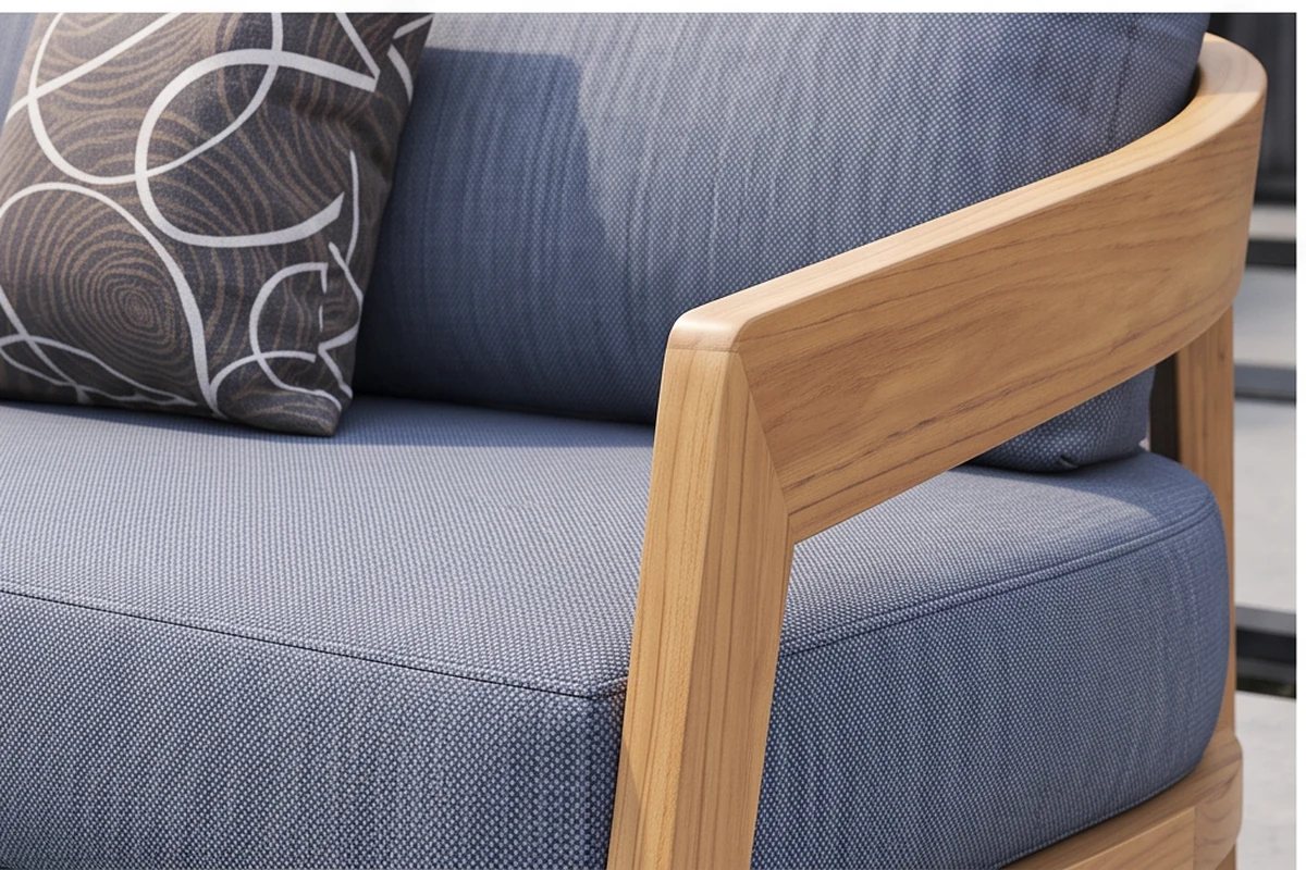 Walden Teak Garden Furniture Set – close-up detail