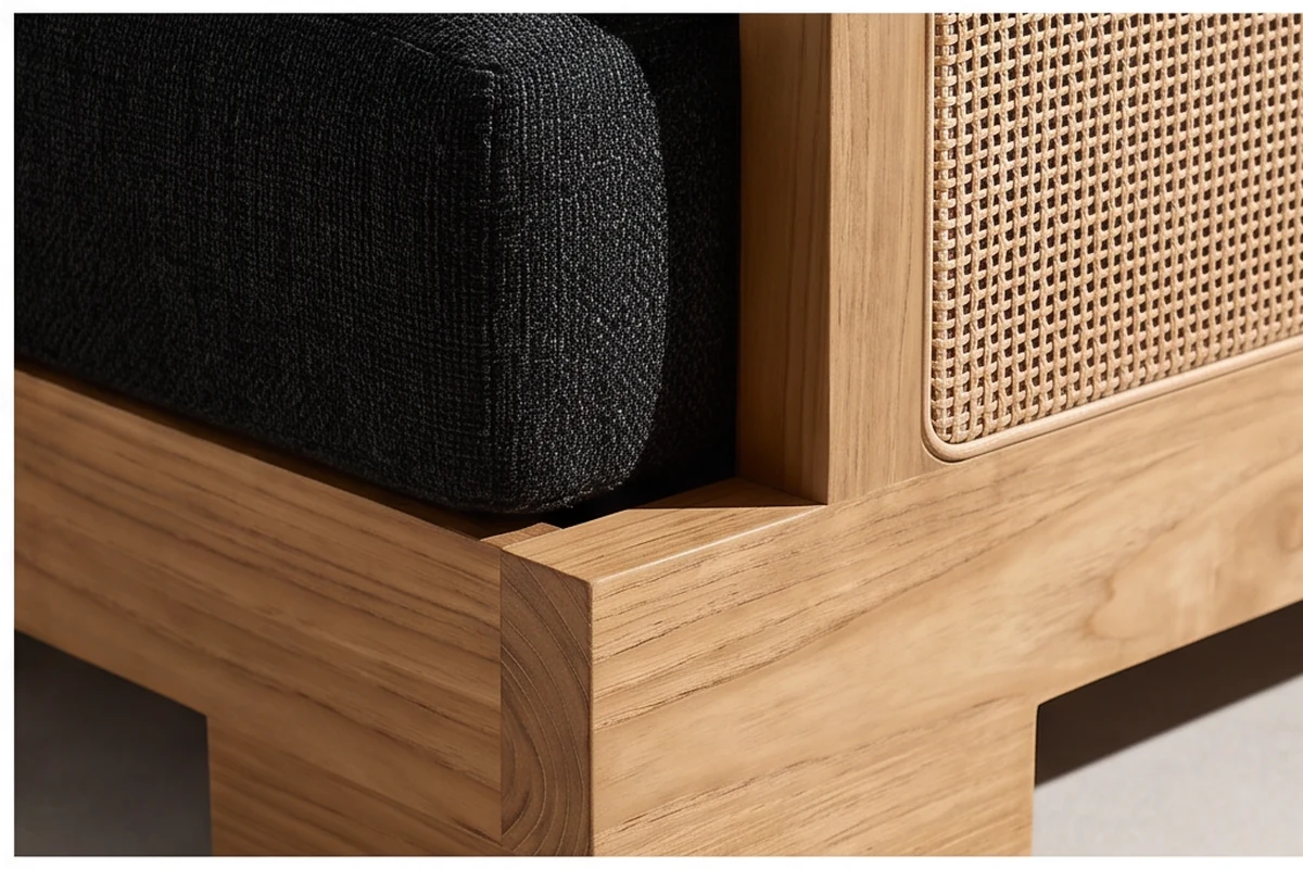 Winchester Teak Garden Furniture Set – close-up detail