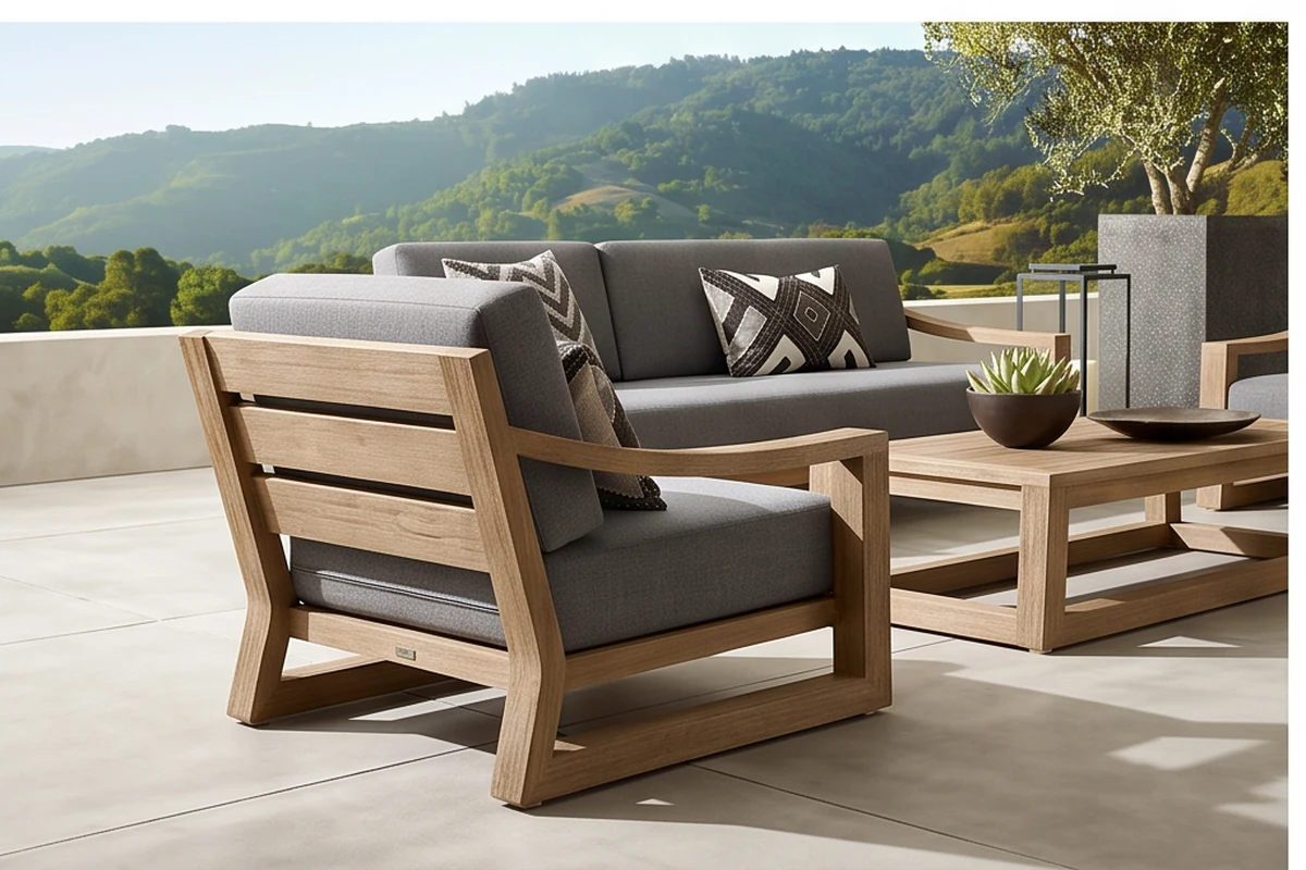 Woburn Teak Garden Furniture Set – close-up detail