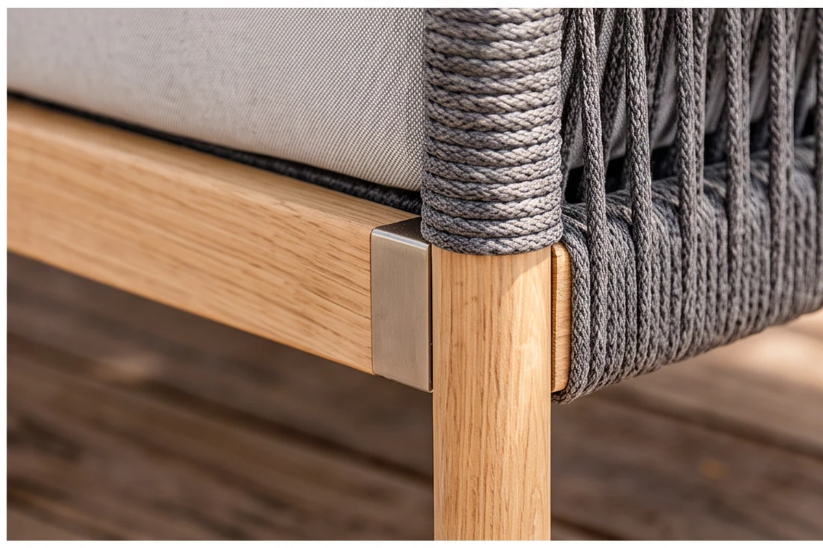 Yorkminster Teak Garden Furniture Set – close-up detail