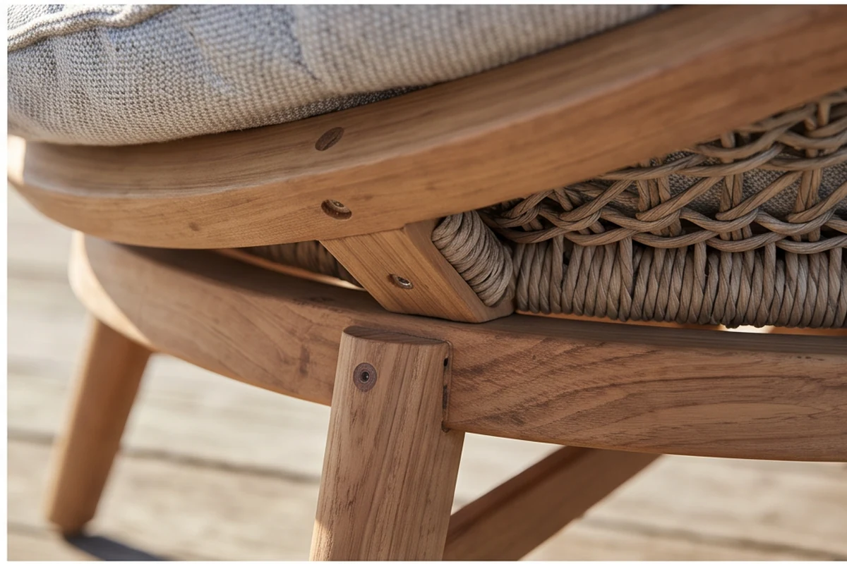 Hawkesbury Teak Garden Furniture Set – close-up detail