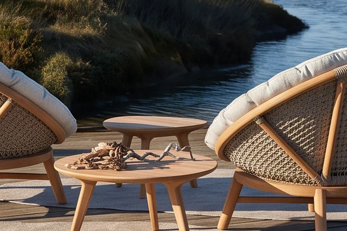 Hawkesbury Teak Garden Furniture Set – close-up detail